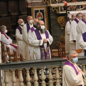 Esequie padre Francesco Pesenti 16 febbraio 2021 (Fotolive)