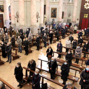 Esequie padre Francesco Pesenti 16 febbraio 2021 (Fotolive)