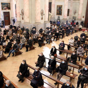 Esequie padre Francesco Pesenti 16 febbraio 2021 (Fotolive)