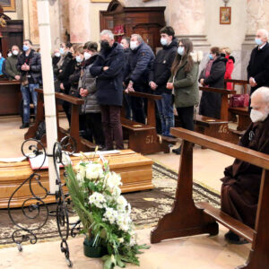 Esequie padre Francesco Pesenti 16 febbraio 2021 (Fotolive)