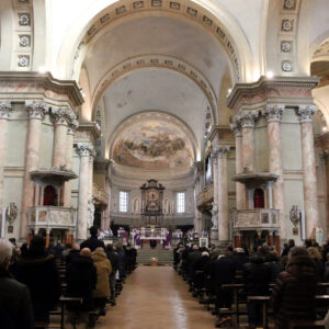 Esequie padre Francesco Pesenti 16 febbraio 2021 (Fotolive)