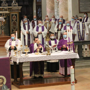 Esequie padre Francesco Pesenti 16 febbraio 2021 (Fotolive)