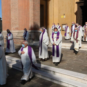 Esequie padre Francesco Pesenti 16 febbraio 2021 (Fotolive)