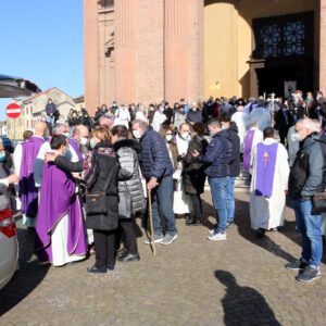 Esequie padre Francesco Pesenti 16 febbraio 2021 (Fotolive)